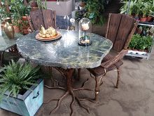 Комплект мебели - натуральный камень (стол + 4 стула)